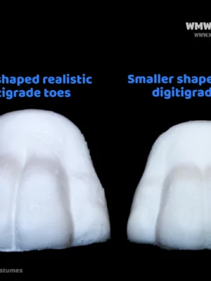 Shaped realistic foam toes