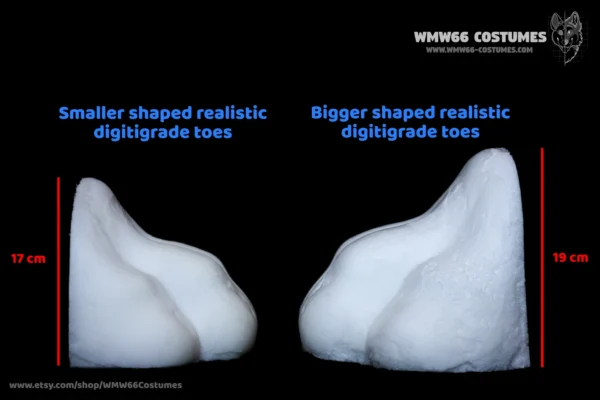 Shaped realistic foam toes