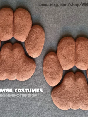 Realistic feline feetpaw paw pads costume cosplay rubber polyurethane