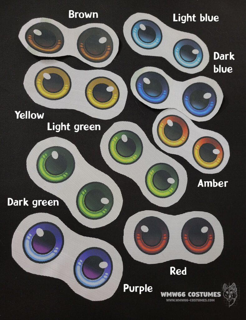 Sublimated fursuit eye mesh - WMW66 Costumes